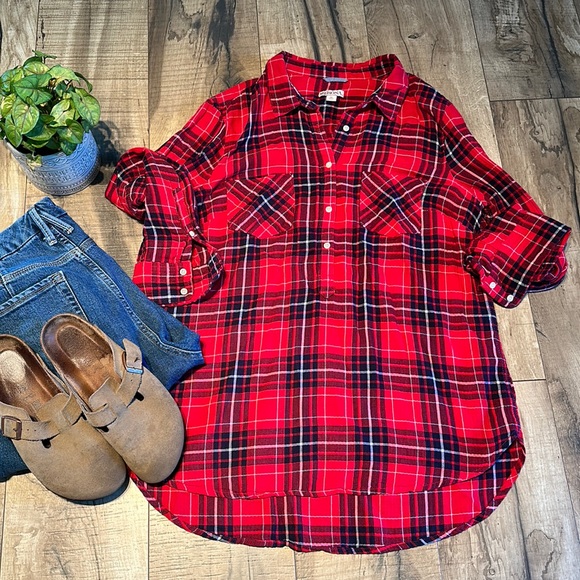 Merona Tops - Half-button up Flannel